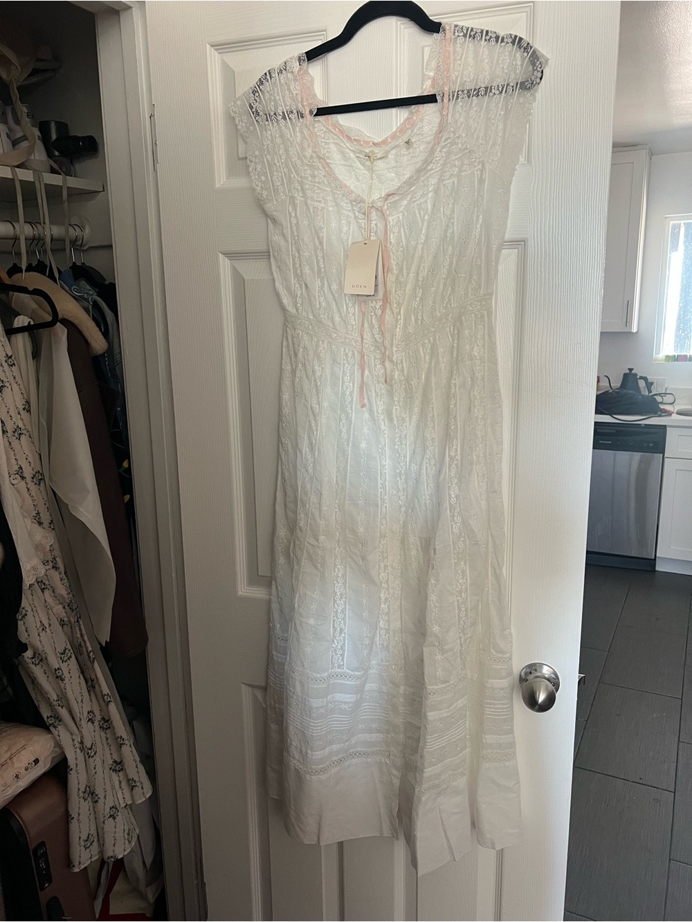 NWT Doen Georgina Dress in Salt Size Small